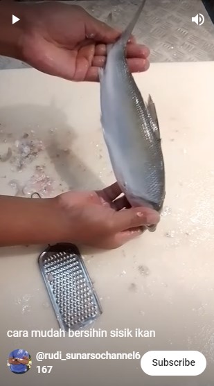 Cepat meski tanpa pisau, ini trik membersihkan sisik ikan pakai 1 alat dapur