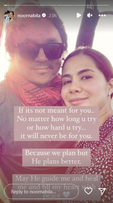 Noor Nabila tulis pesan menyentuh © Instagram Noor Nabila tulis pesan menyentuh © Instagram