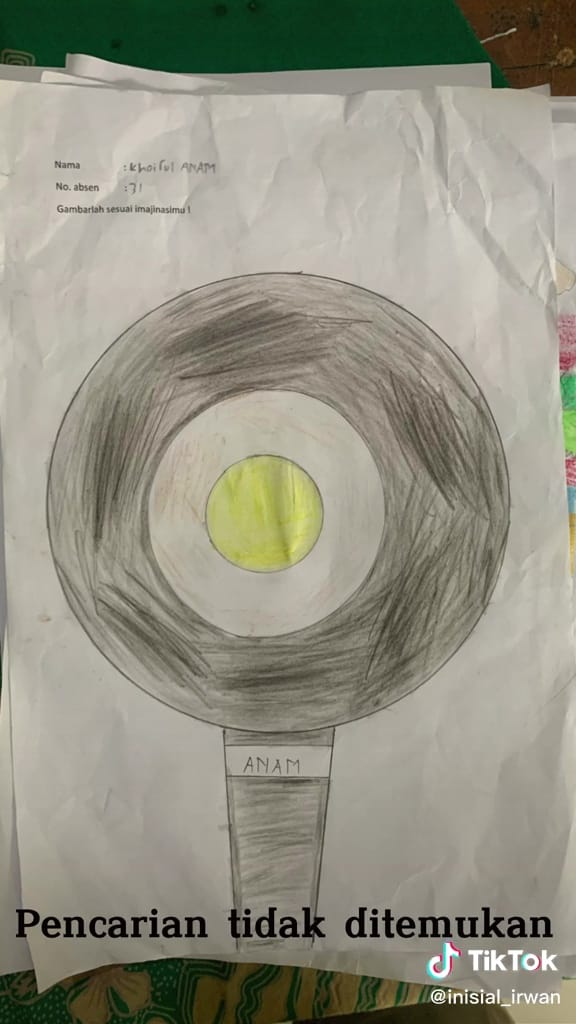 Sambung gambar dari setengah lingkaran © TikTok