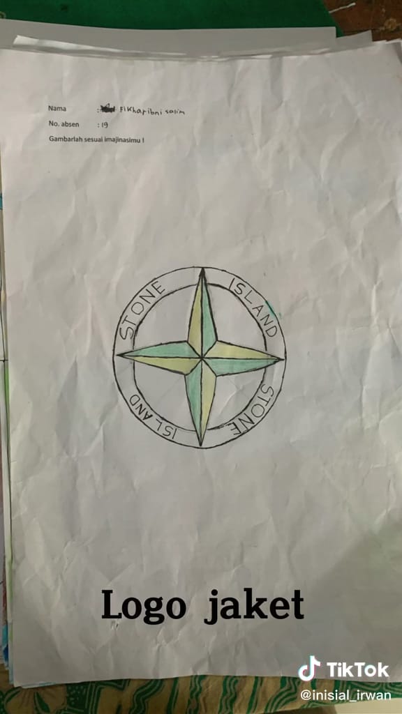 Sambung gambar dari setengah lingkaran © TikTok