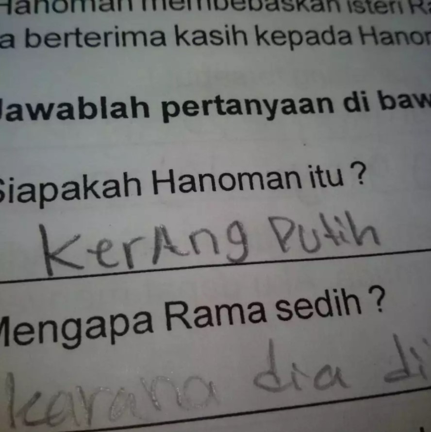 Potret jawaban tugas SD bikin guru dilema Berbagai sumber Potret jawaban tugas SD bikin guru dilema Berbagai sumber