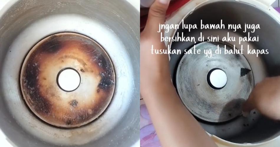 Tak perlu tambahan sitrun, ini cara bersihkan noda gosong di dasar rice cooker pakai 3 bahan dapur