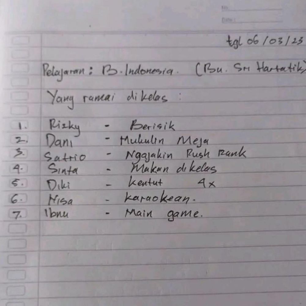 Tulisan di buku murid bikin guru dilema Berbagai sumber