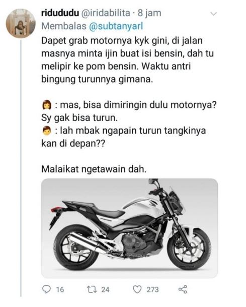 Potret kocak status orang saat naik ojek online Berbagai sumber Potret kocak status orang saat naik ojek online Berbagai sumber