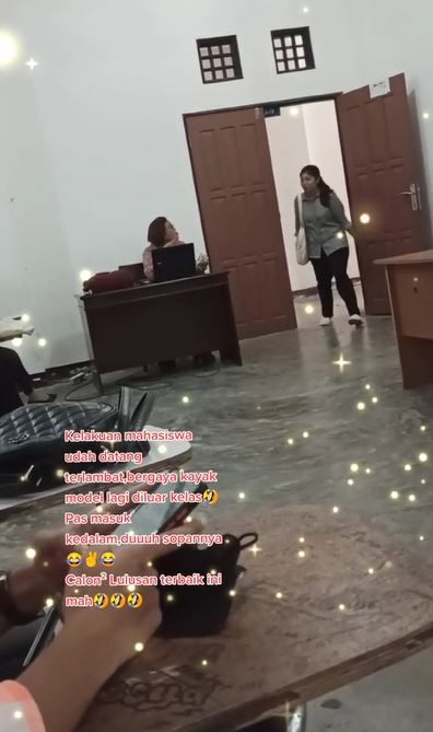 Momen kocak kelakuan mahasiswa pas telat TikTok