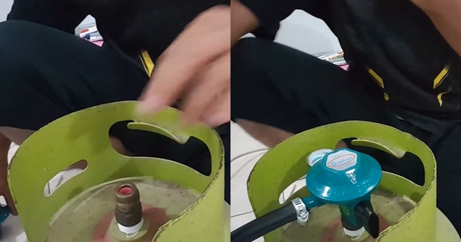 Tanpa dililit karet gelang atau benang, ini cara mencegah gas elpiji bocor dengan 1 ampas dapur