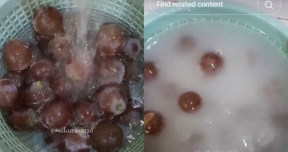 Cuma butuh 5 menit, begini trik cepat menghilangkan lapisan lilin pada anggur pakai 2 bahan dapur