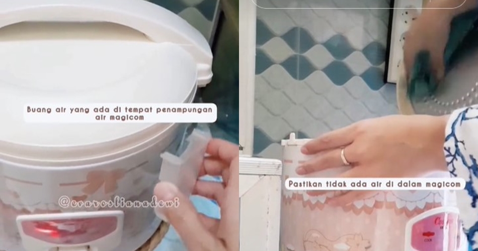 Trik ampuh agar nasi tidak cepat basi dan bau walau disimpan di rice cooker, tak perlu pakai alat