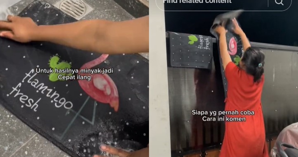 Tanpa deterjen, ini cara mencuci keset yang terkena tumpahan minyak goreng pakai 2 bahan dapur