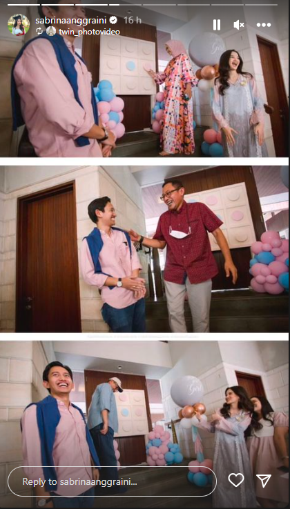 Momen pengajian 4 bulan kehamilan Sabrina istri Belva Devara Instagram