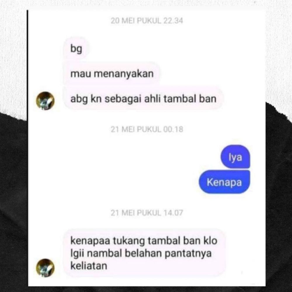 Chat random dari teman Berbagai sumber