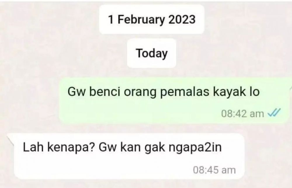 Chat random dari teman Berbagai sumber