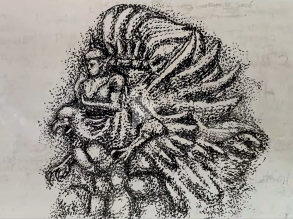 Gambar guru di papan tulis © TikTok