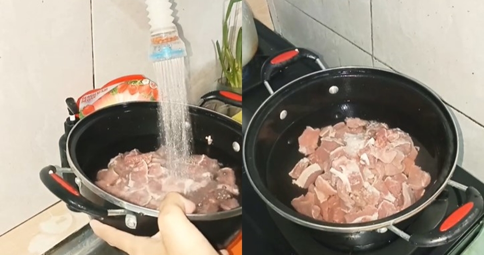 Tanpa panci presto atau ditambah baking soda, ini trik merebus daging agar empuk pakai 1 bahan dapur