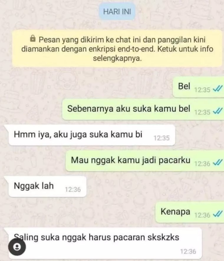 Chat gebetan bikin maju mundur Berbagai sumber
