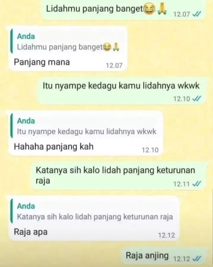 Chat gebetan bikin maju mundur Berbagai sumber