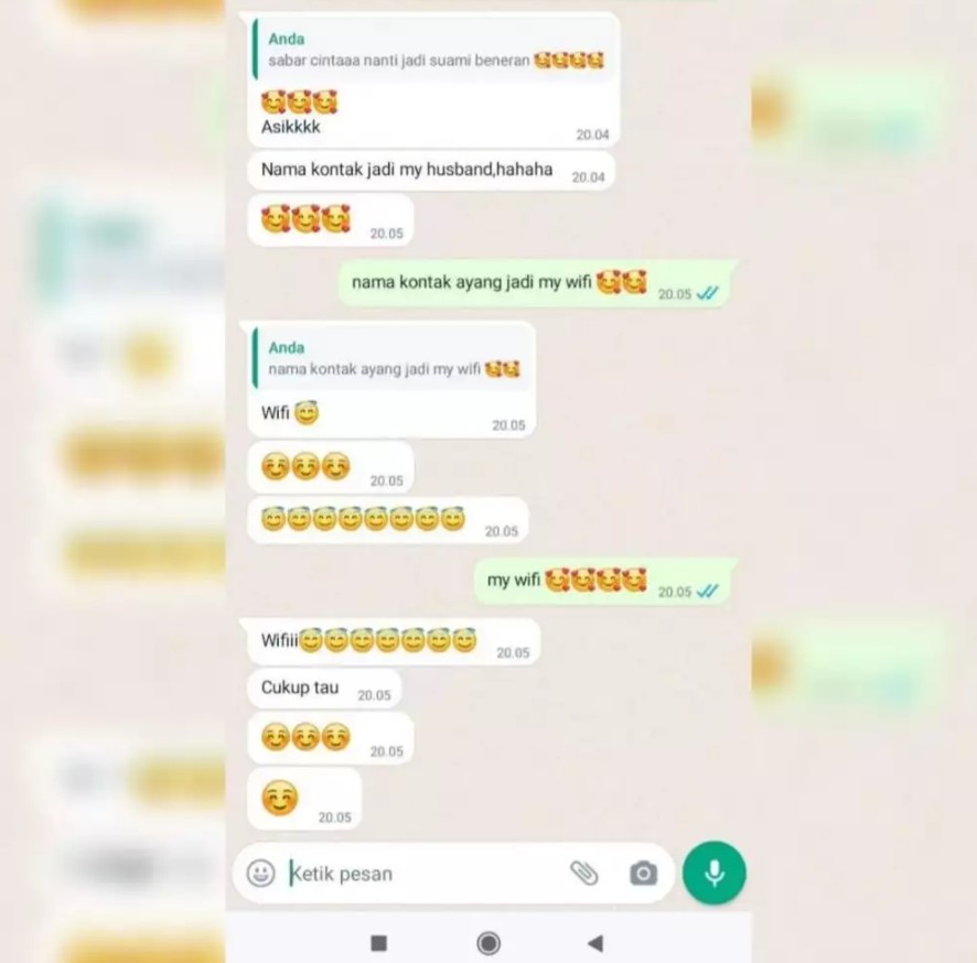 Chat gebetan bikin maju mundur Berbagai sumber