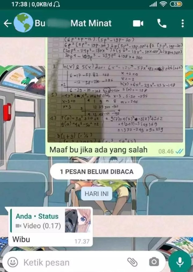 Chat dari guru bikin pengin banting HP Berbagai sumber