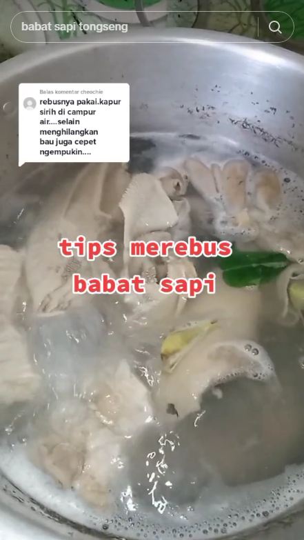 Cukup pakai 1 bahan dapur, begini cara merebus babat sapi agar semakin putih, empuk, dan bebas bau