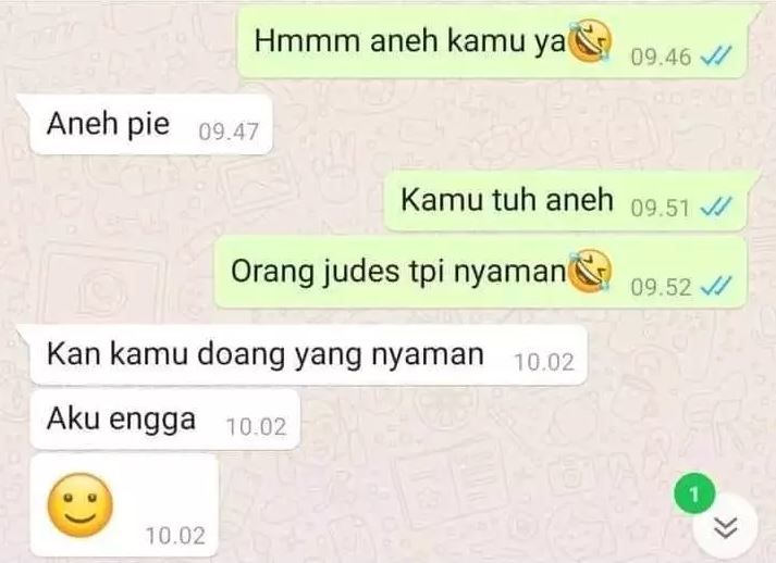 chat lucu pacar tiba-tiba ngambek Berbagai sumber