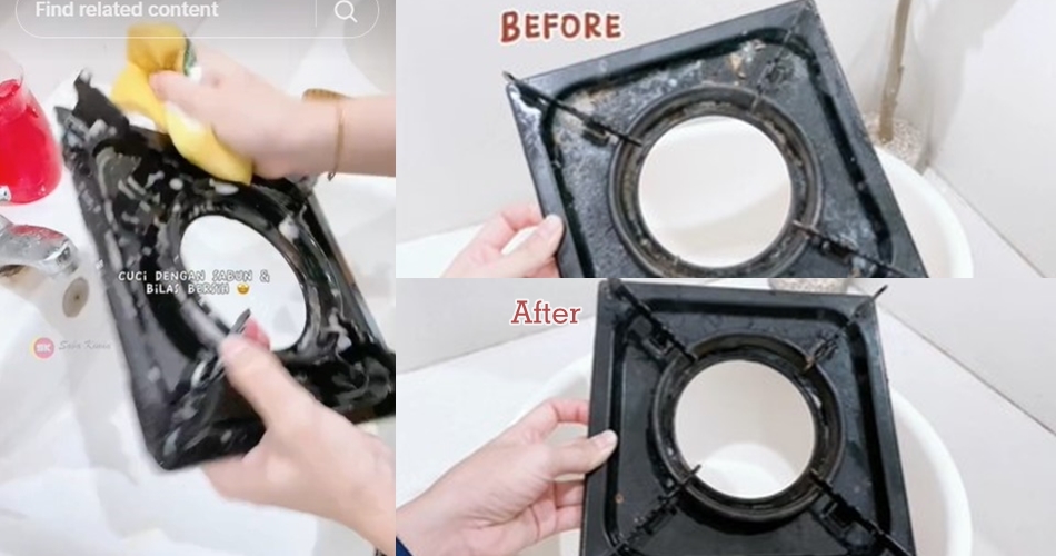Bukan dengan sitrun dan baking soda, ini cara mudah hilangkan kerak di tungku kompor pakai 2 bahan