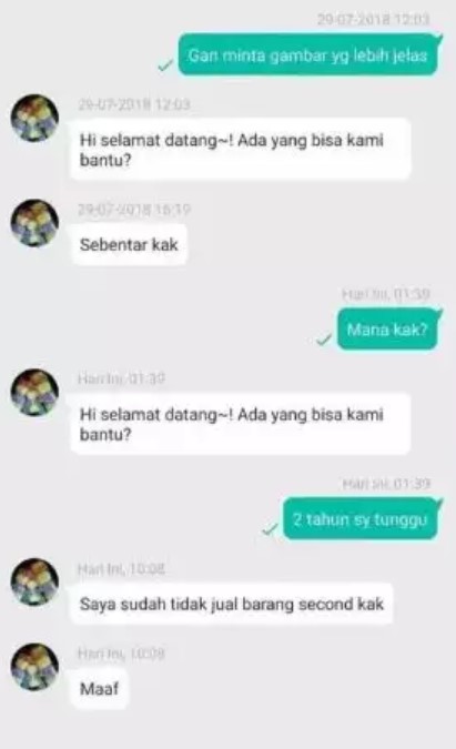 Chat lucu dari penjual absurd Berbagai sumber