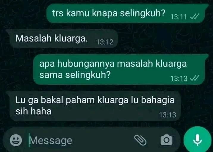Chat pasangan nggak merasa berdosa  Berbagai sumber