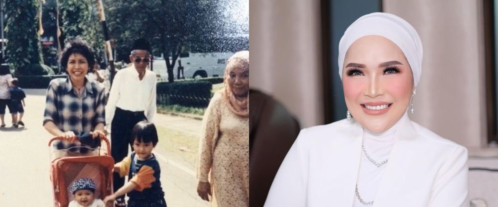 potret masa muda vs kini umi kalsum ibu ayu ting-ting © berbagai sumber