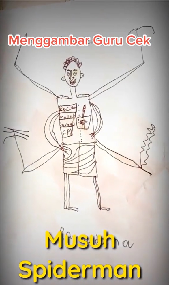 potret hasil tugas murid disuruh gambar gurunya ini kelewat kreatif © berbagai sumber potret hasil tugas murid disuruh gambar gurunya ini kelewat kreatif © berbagai sumber