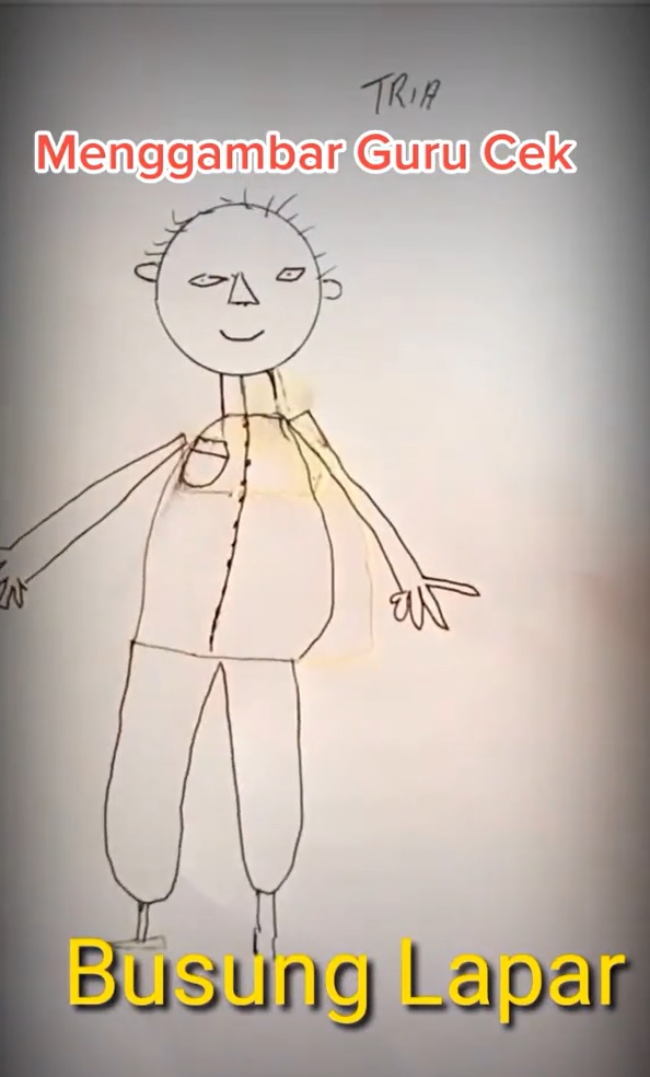 potret hasil tugas murid disuruh gambar gurunya ini kelewat kreatif © berbagai sumber