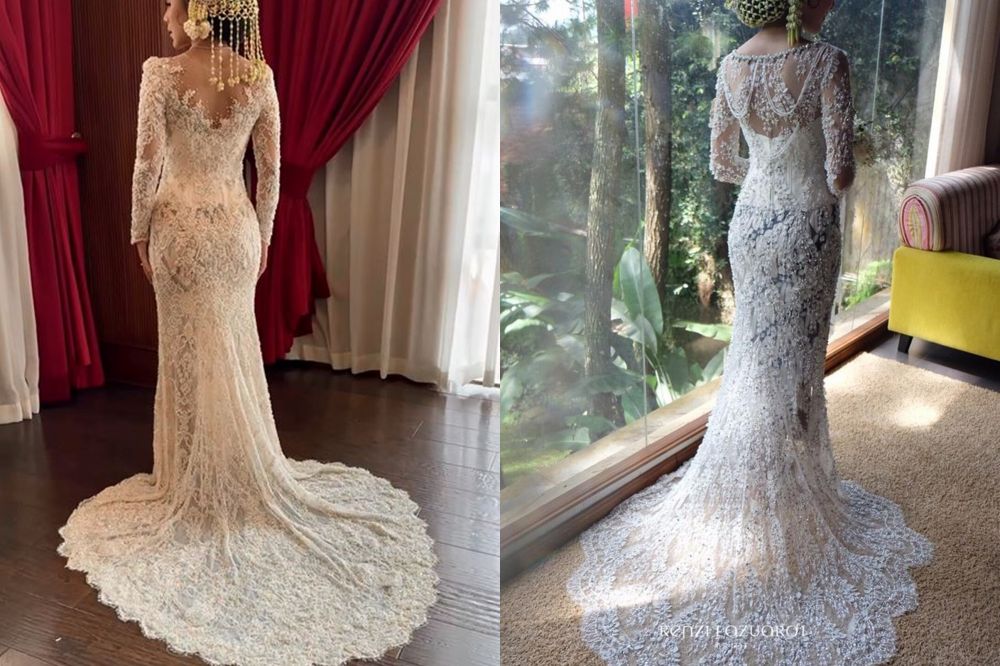 beda akad nikah adinda thomas dan syahnaz © instagram