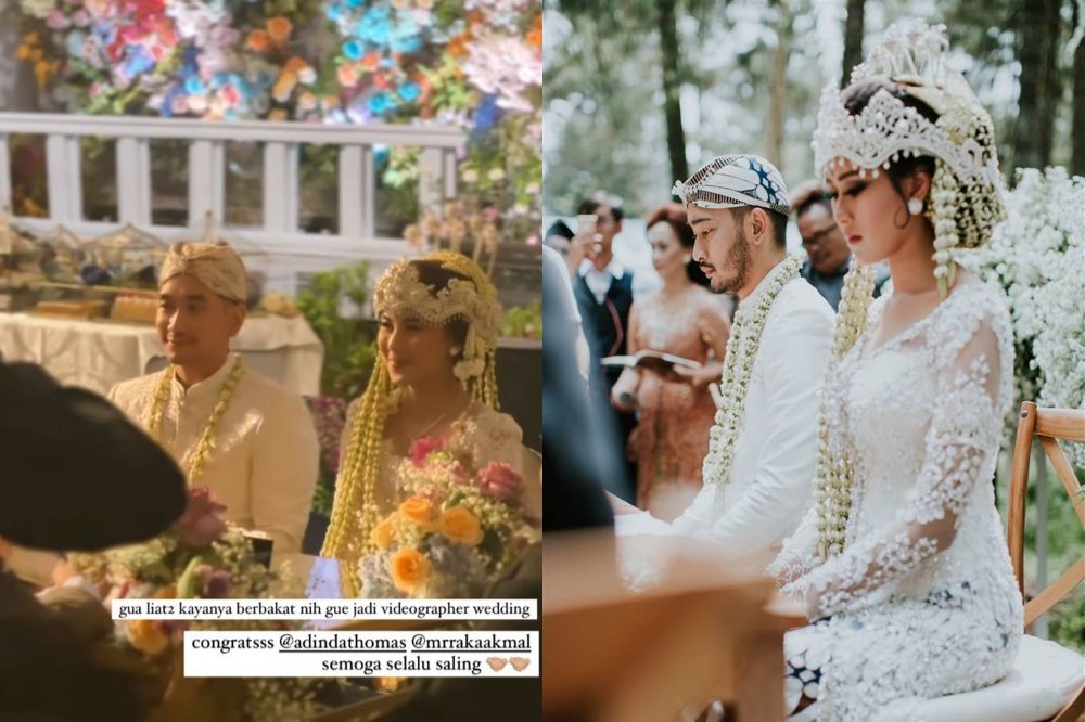 beda akad nikah adinda thomas dan syahnaz © instagram