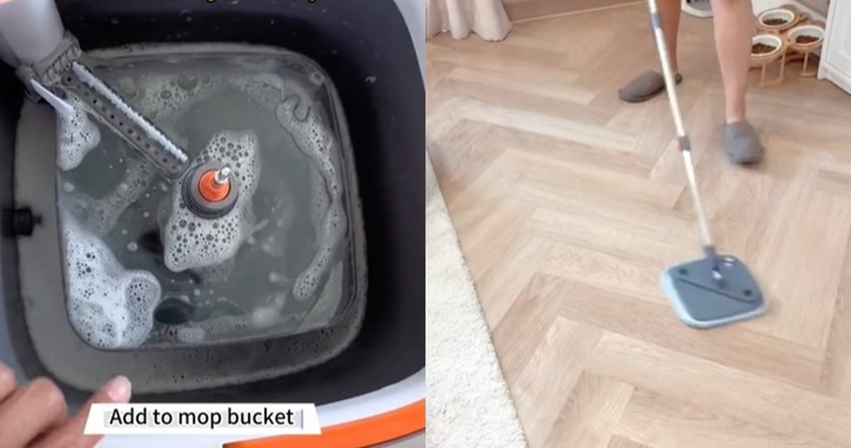 Cuma pakai 2 bahan dapur, ini trik jitu mengepel lantai agar cepat bersih dan kesat