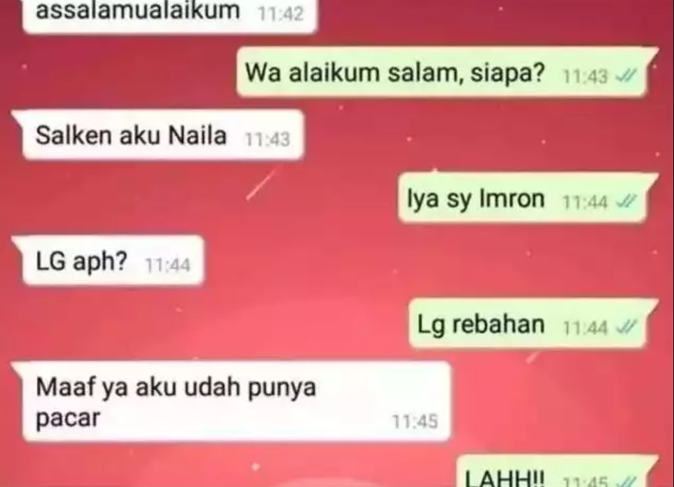 Chat orang kenalan bikin geleng kepala  Berbagai sumber