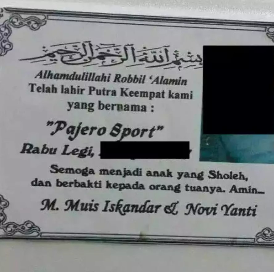 Nama unik antara kreatif dan nyeleneh Berbagai sumber