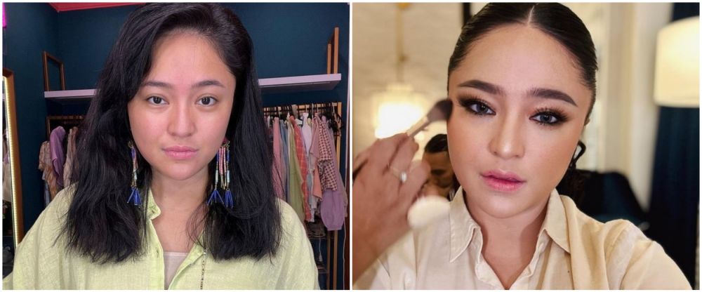 Marshanda pakai dan tanpa makeup © Instagram