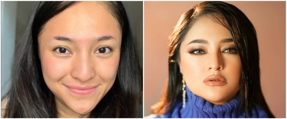 Marshanda pakai dan tanpa makeup © Instagram