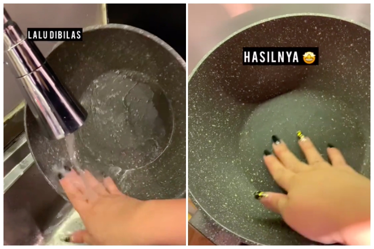 Tak perlu baking soda, ini cara cuci wajan berminyak agar keset lagi cuma tambah 1 alat sederhana