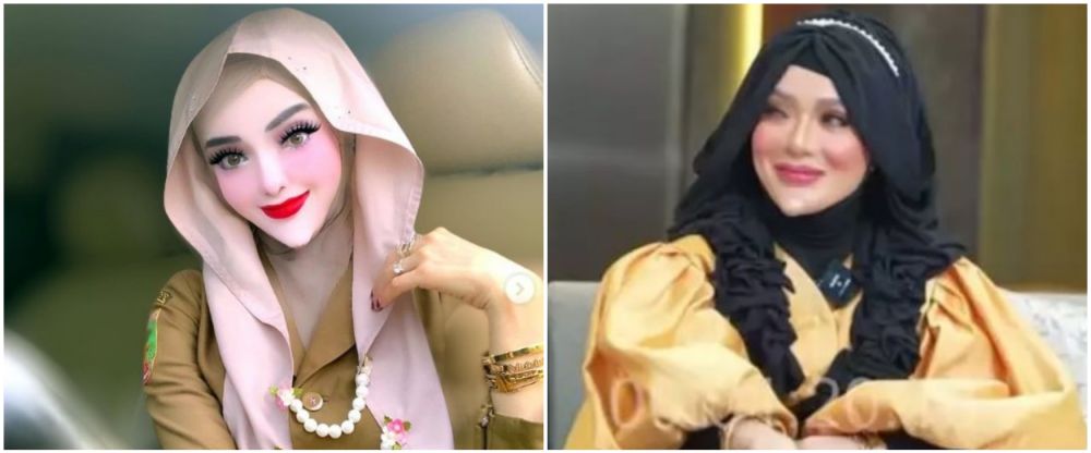 Yuni Jasmine barbie pakai dan tanpa filter © berbagai sumber