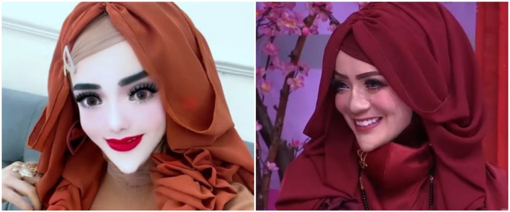 Yuni Jasmine barbie pakai dan tanpa filter © berbagai sumber