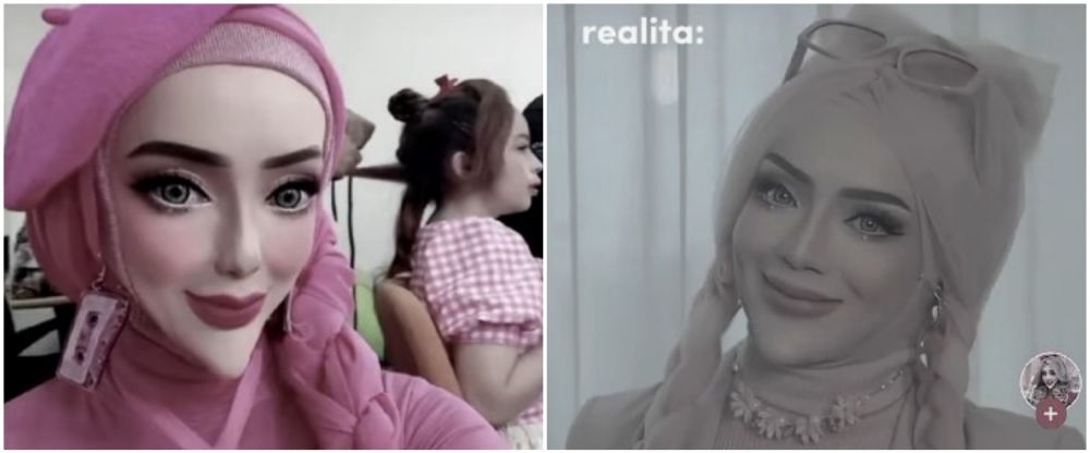 Yuni Jasmine barbie pakai dan tanpa filter © berbagai sumber Yuni Jasmine barbie pakai dan tanpa filter © berbagai sumber