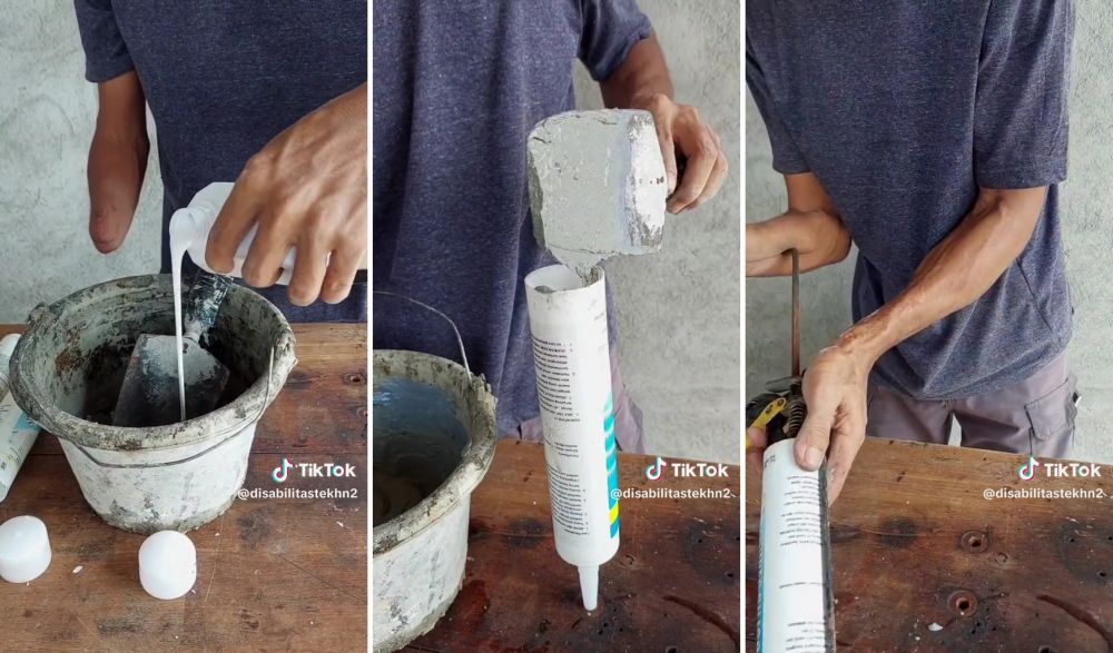 retak rambut tembok © TikTok