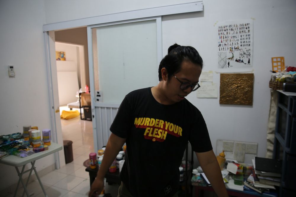 Galih Reza Suseno pameran tunggal di White Space Art Asia Singapura © 2023 brilio.net