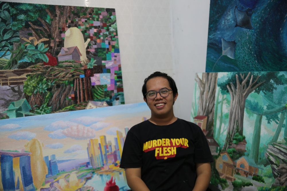 Kisah inspiratif Galih Reza Suseno, anak desa sukses lakoni pameran tunggal di Singapura