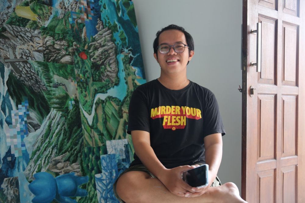 Galih Reza Suseno pameran tunggal di White Space Art Asia Singapura © 2023 brilio.net