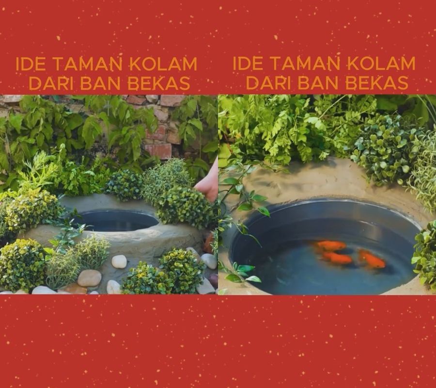 kolam mini dari ban bekas © 2023 brilio.net kolam mini dari ban bekas © 2023 brilio.net