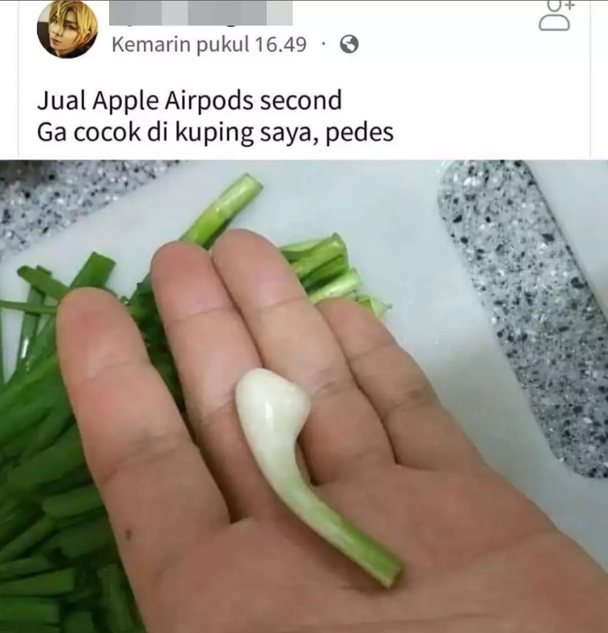 Status facebook isinya jualan nyeleneh Berbagai sumber