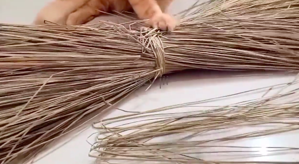 Bukan dari lidi, ini cara membuat sapu pembersih dapur dari satu jenis rumput