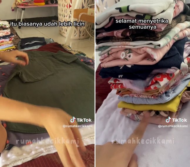 tips nyetrika baju © TikTok