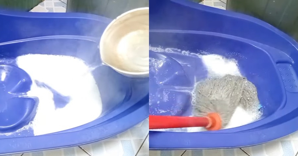 Tak perlu baking soda, ini trik memutihkan kain pel dekil cukup pakai tambahan 3 bahan dapur